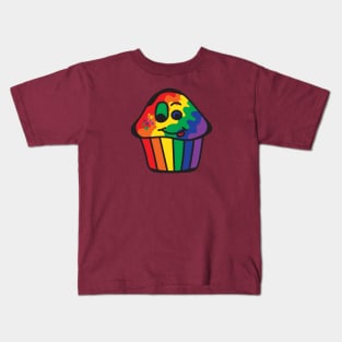 Gay Pride Rainbow Cupcake Kids T-Shirt